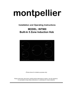 MODEL: INT900 Built-In 5 Zone Induction Hob
