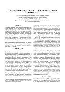 real-time end-to-end secure voice communications over gsm voice
