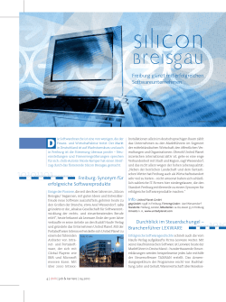 Silicon Breisgau - chilli:freiburg:stadtmagazin