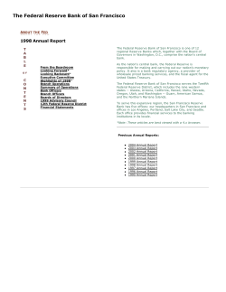 Annual Reports - Federal Reserve Bank of San Francisco