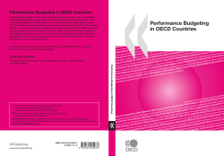 Performance Budgeting in OECD Countries