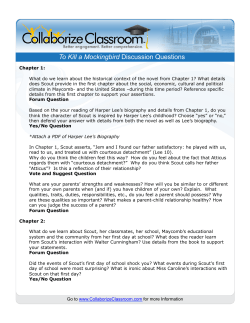To Kill a Mockingbird Discussion Questions