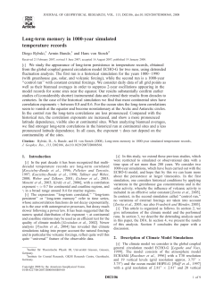 Long-term memory in 1000-year simulated