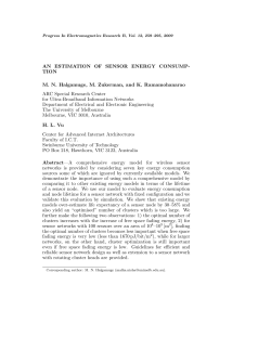 An Estimation of Sensor Energy Consumption