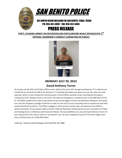 Arrests - City of San Benito