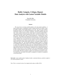 Data Analysis with Latent Variable Models