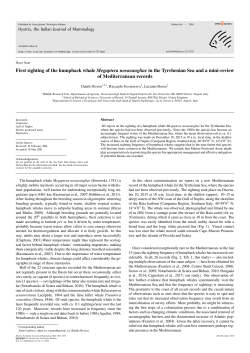 Print this article - Hystrix, the Italian Journal of Mammalogy
