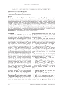 HARMFUL FACTORS IN THE wORKPLACES OF TRACTOR