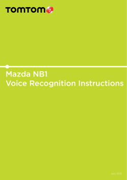 Mazda NB1 Voice Recognition Instructions