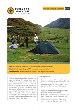 INCA TRAIL ACHUPALLAS TO INGAPIRCA 5 DAYS
