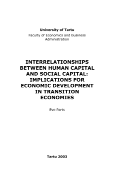 INTERRELATIONSHIPS BETWEEN HUMAN CAPITAL AND SOCIAL