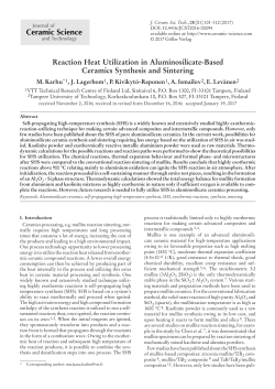 Reaction Heat Utilization in Aluminosilicate