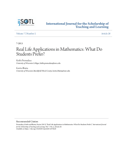 Real Life Applications in Mathematics: What Do Students Prefer?