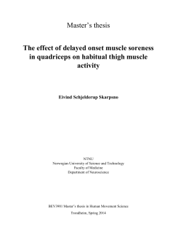 The effect of delayed onset muscle soreness in quadriceps on