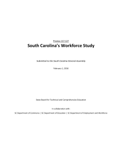 South Carolina`s Workforce Study - South Carolina