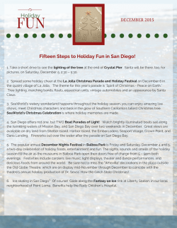 Fifteen Steps to Holiday Fun in San Diego!