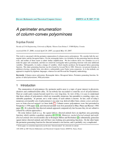 A perimeter enumeration of column-convex polyominoes