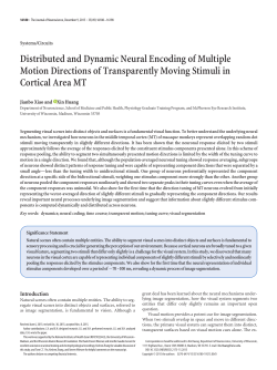 Distributed and Dynamic Neural Encoding of Multiple Motion