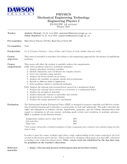 PHYSICS Mechanical Engineering Technology