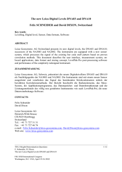 FIG Paper DNA - Leica Geosystems