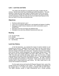Lab 2. Land Use and Soils