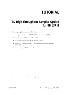 HTS BD LSRII Tutorial - The Rockefeller University