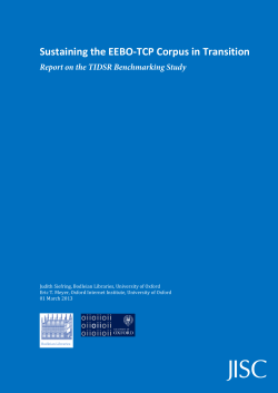 Sustaining the EEBO-TCP Corpus in Transition