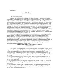 Jim Kellenberger, "Humility"