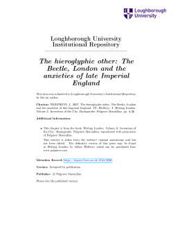 The hieroglyphic other: The Beetle, London and the anxieties of late
