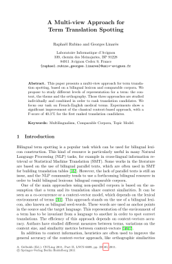 A Multi-view Approach for Term Translation Spotting