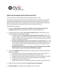 What is the Immigrant Service Enforcement Act?