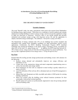 An Introductory Overview of Green/Sustainable Retrofitting - Metl-Span