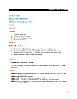 Handbook on Development Controls for Residential