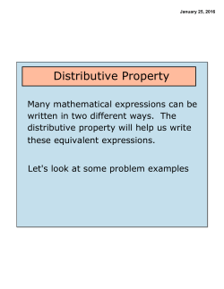Distributive Property