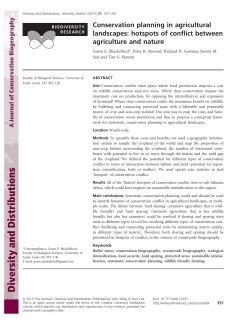 Conservation planning in agricultural landscapes: hotspots of