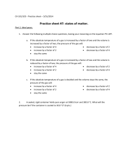 Practice sheet #7: states of matter.