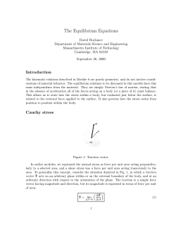 The Equilibrium Equations