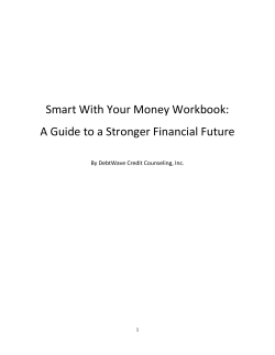 Smart With Your Money Workbook: A Guide to a