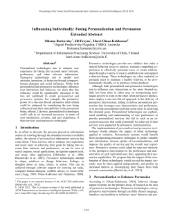 Influencing Individually: Fusing Personalization and Persuasion