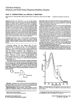 Cefoxitin sodium: Solution and solid-state chemical