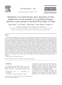 Simulation of sea-land breezes and a discussion of their