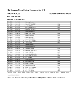 ISU European Figure Skating Championships 2013 TIME