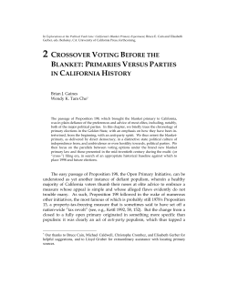 2 crossover voting before the blanket: primaries versus parties in