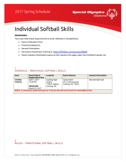 Softball Individual skills - Special Olympics Oklahoma