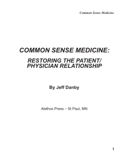 common sense medicine - Association of American Physicians and