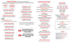 Menu Bowie - Crab Galley