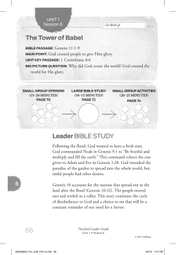 Leader BIBLE STUDY The Tower of Babel