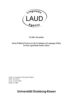 socio-political factors in the evolution of language policy in post