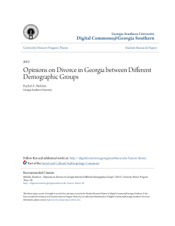 Opinions on Divorce in Georgia between Different Demographic