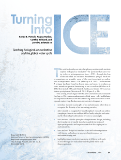 Teaching biological ice nucleation and the global water cycle